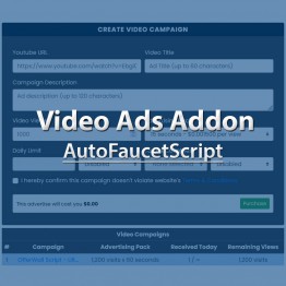 Video Ads Addon - AutoFaucetScript
